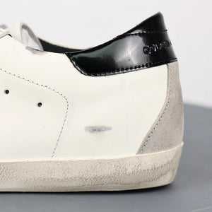 Golden Goose Super-Star Suede Star Black Glossy Heel Tab