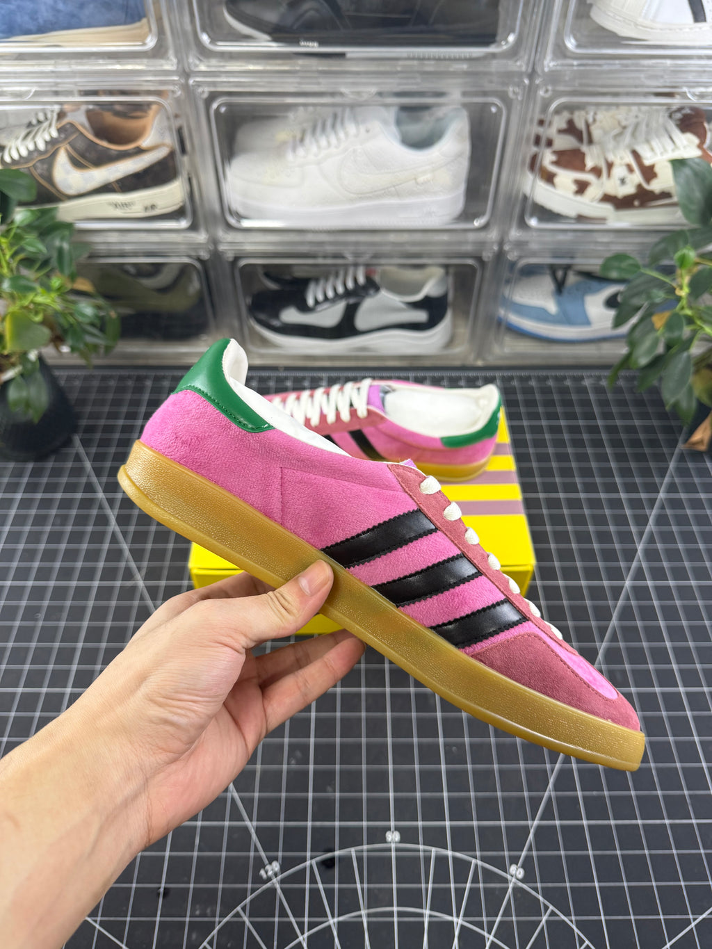 Gucci x Gazelle Pink Velvet