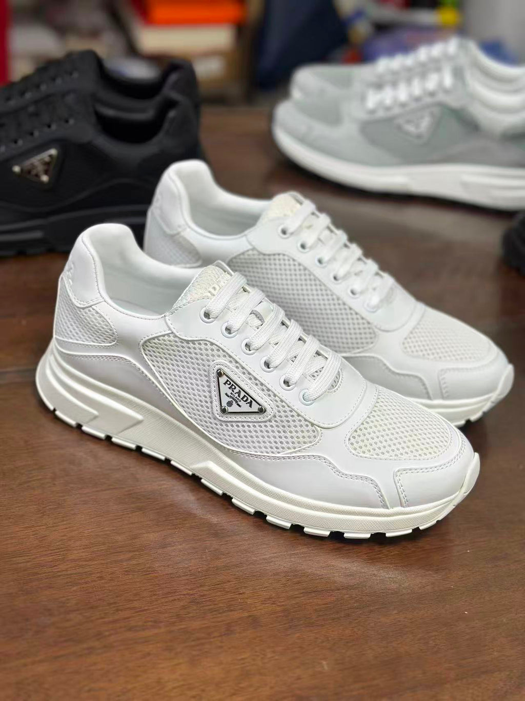 Prada Prax 2.0 White Mesh