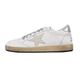 Golden Goose Ball-Star Suede Star Silver Heel Tab
