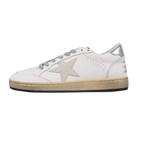 Golden Goose Ball-Star Suede Star Silver Heel Tab
