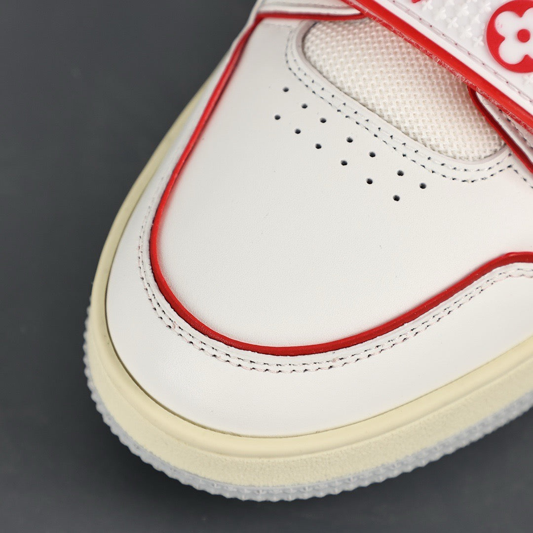 LV Trainers Velcro Strap Mesh Red
