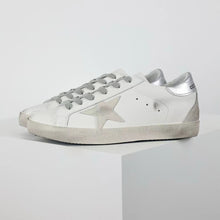 Load image into Gallery viewer, Golden Goose Super-Star Suede Star Silver Heel Tab
