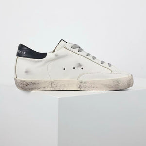 Golden Goose Super-Star Glitter Star Black Heel Tab