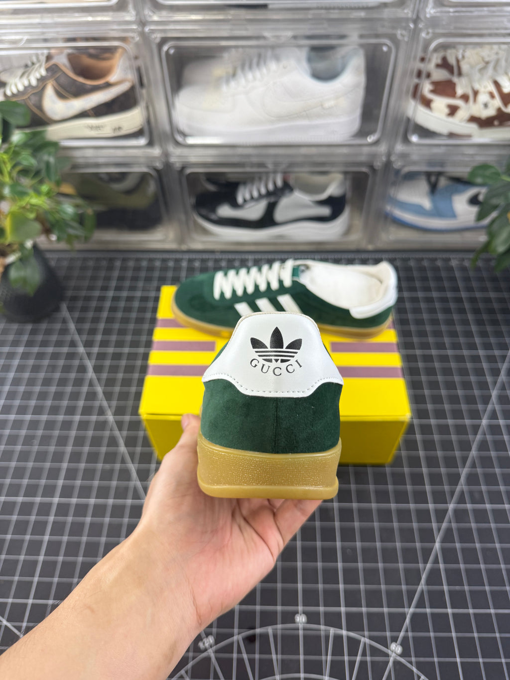 Gucci x Gazelle Green Suede