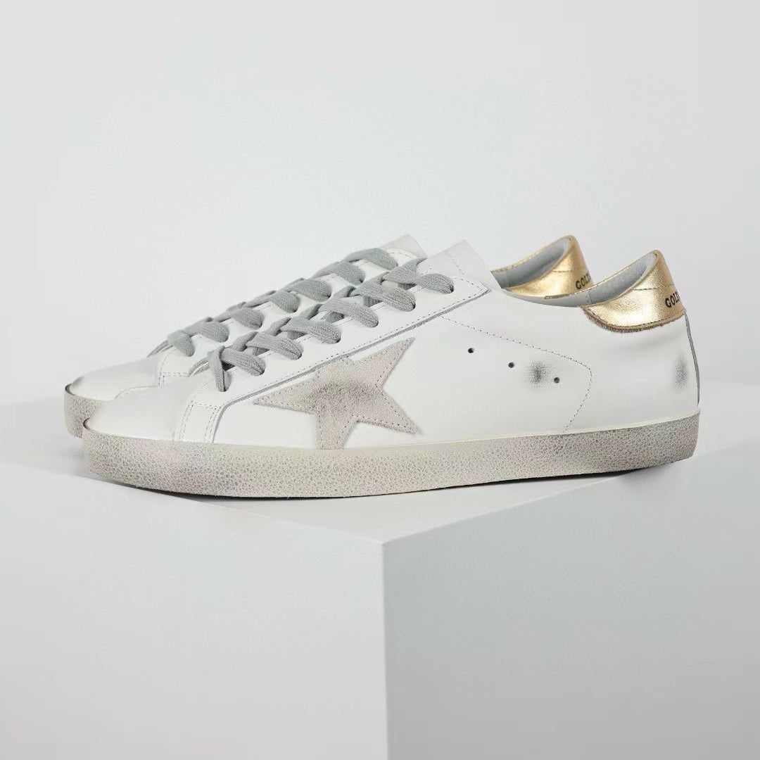 Golden Goose Super-Star Suede Star Gold Heel Tab