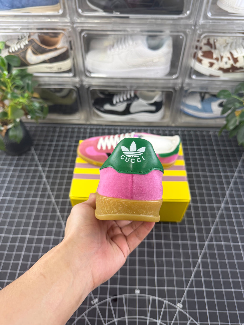 Gucci x Gazelle Pink Velvet