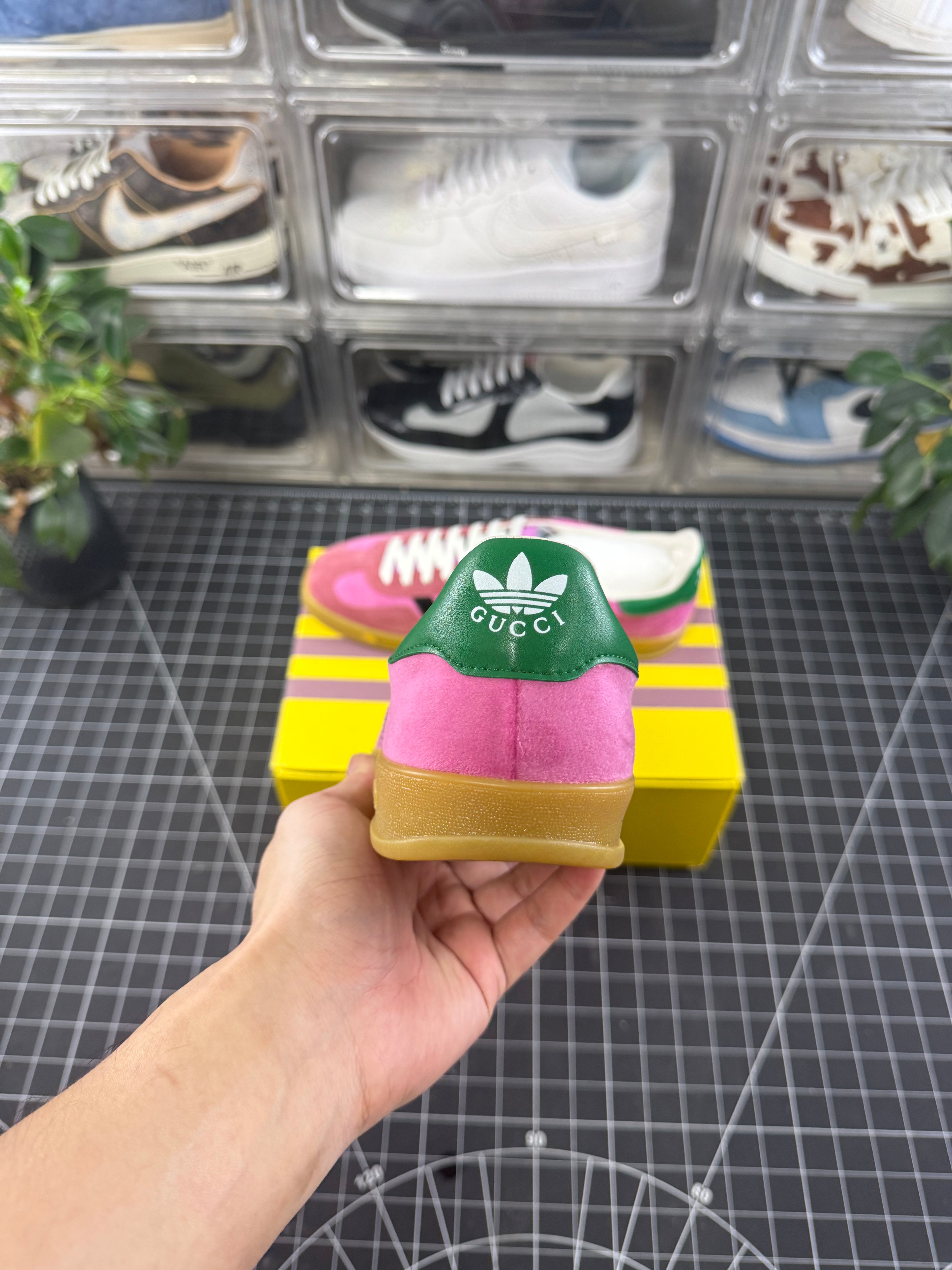 Gucci x Gazelle Pink Velvet