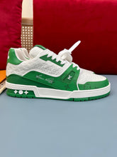 Load image into Gallery viewer, LV Trainers #54 Monogram Denim Green
