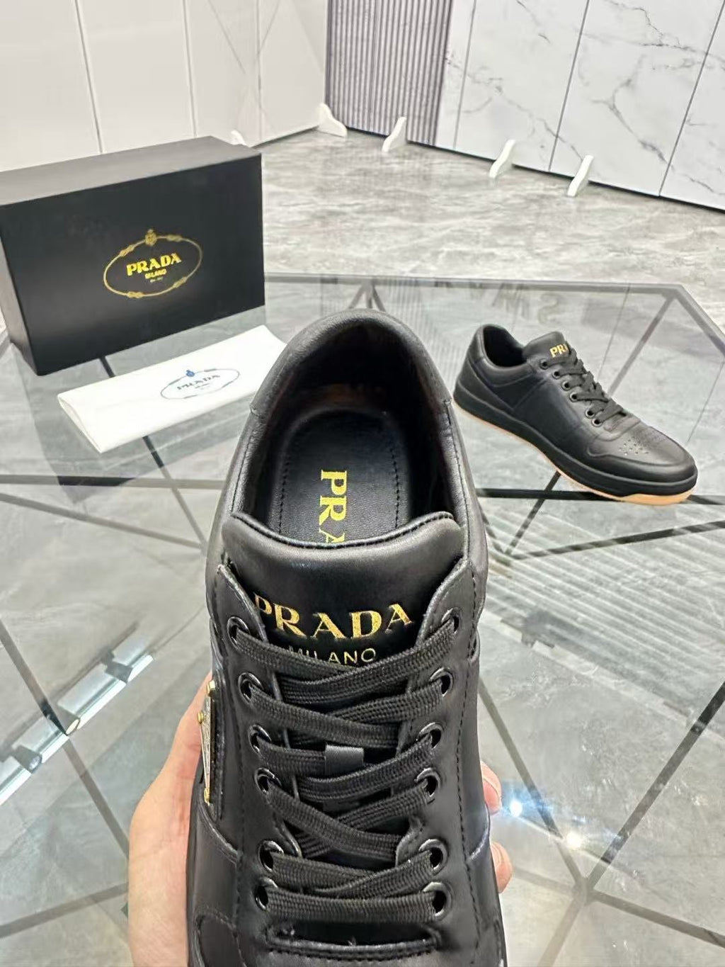Prada Downtown Black Nappa Leather