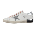 Golden Goose Ball-Star Glitter Silver Star Silver Heel Tab