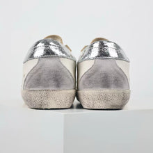 Load image into Gallery viewer, Golden Goose Super-Star Suede Star Silver Heel Tab
