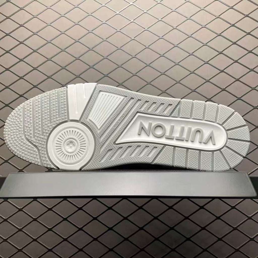 LV Trainers Velcro Denim Grey