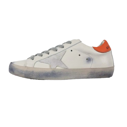 Golden Goose Ball-Star Suede Star Orange Heel Tab