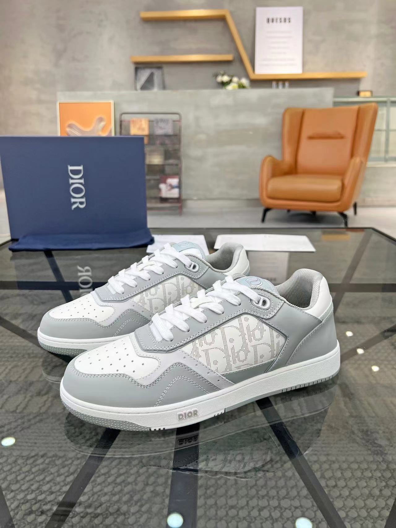 B27 Low-Top Grey White