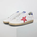 Golden Goose Ball-Star Red Star Blue Heel Tab