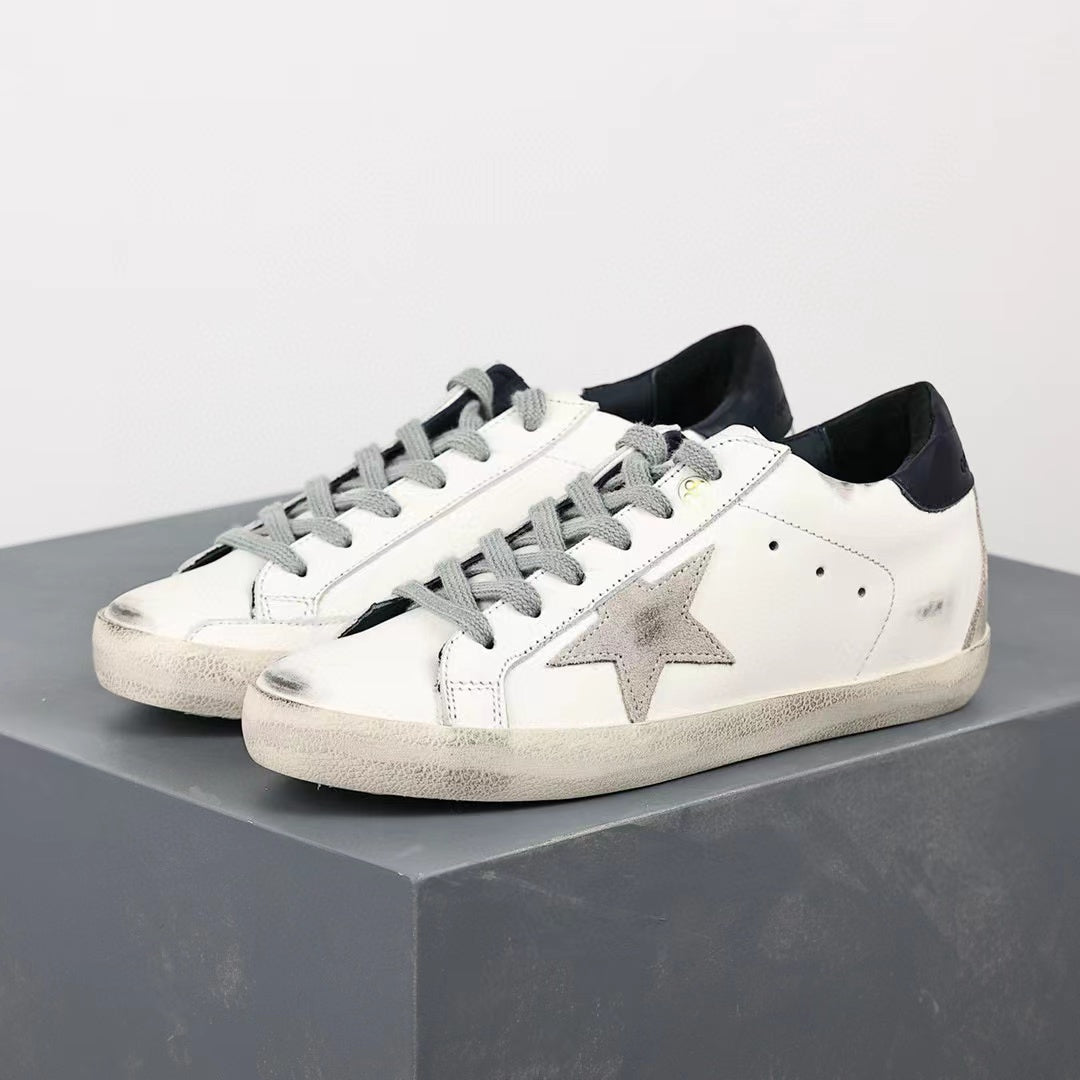 Golden Goose Super-Star Suede Star Black Matte Heel Tab