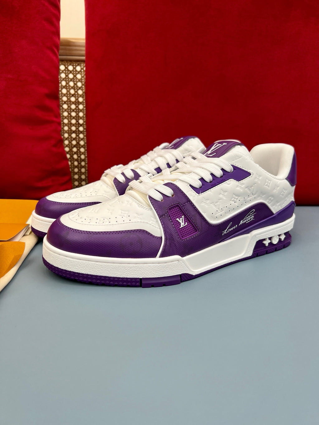 LV Trainers #54 Monogram Denim Purple