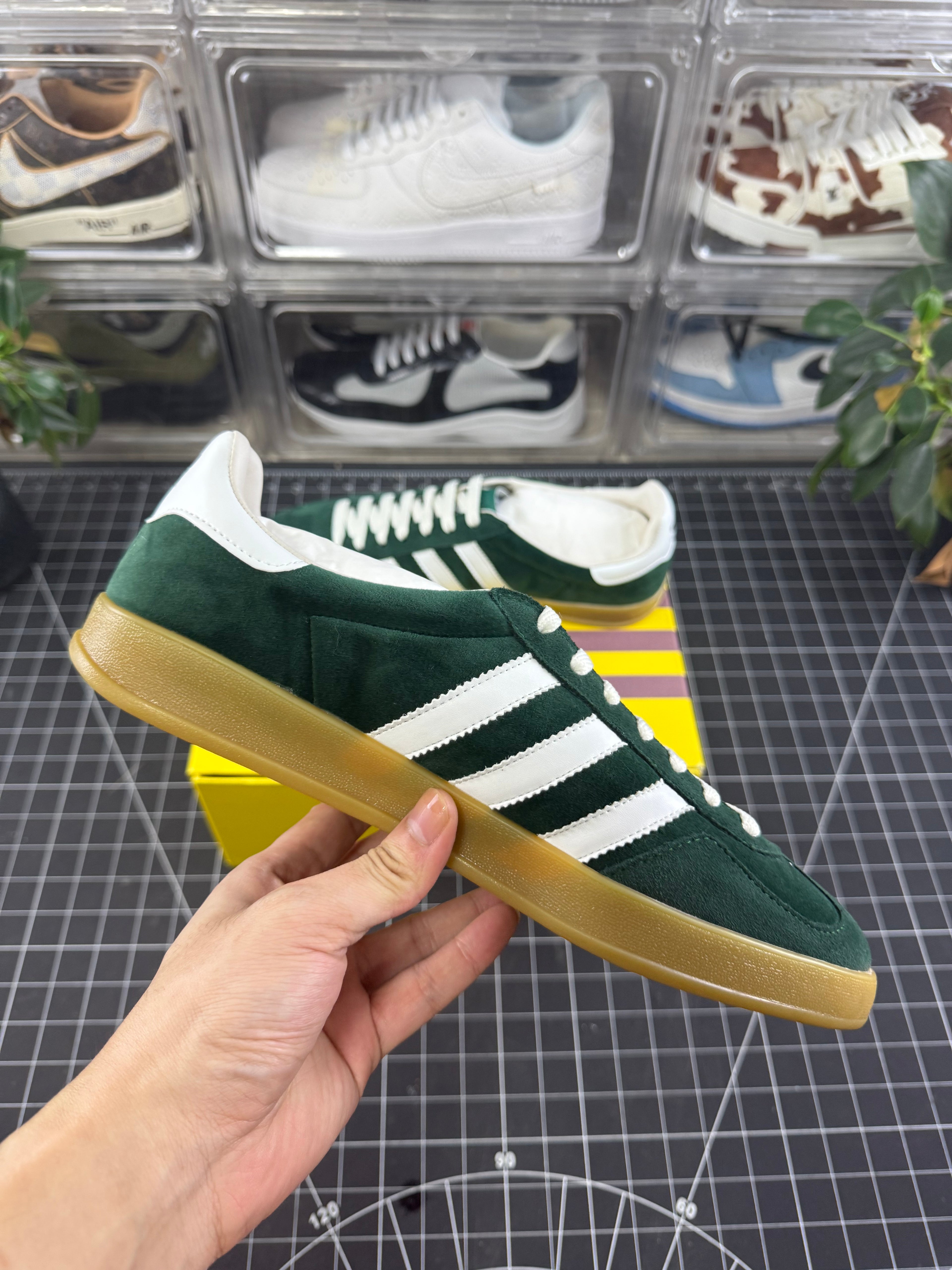 Gucci x Gazelle Green Suede