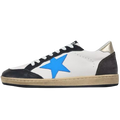 Golden Goose Ball-Star Blue Leather Star Gold Heel Tab Black