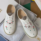 Saltwind Sneaker Doves & Roses Motif on White Cotton