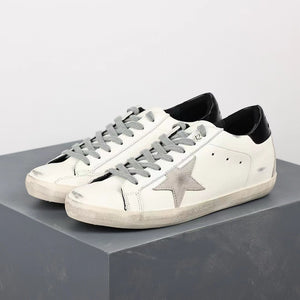 Golden Goose Super-Star Suede Star Black Glossy Heel Tab