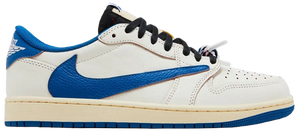 靴 Travis Fragment AirJordan1 Military Blue Jordan 1 Retro Low OG SP Fragment x Travis Scott Sail Military