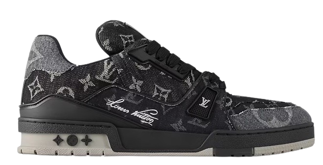 LV Trainers Black Denim