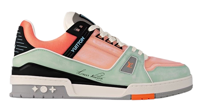 LV Trainers Orange Sage
