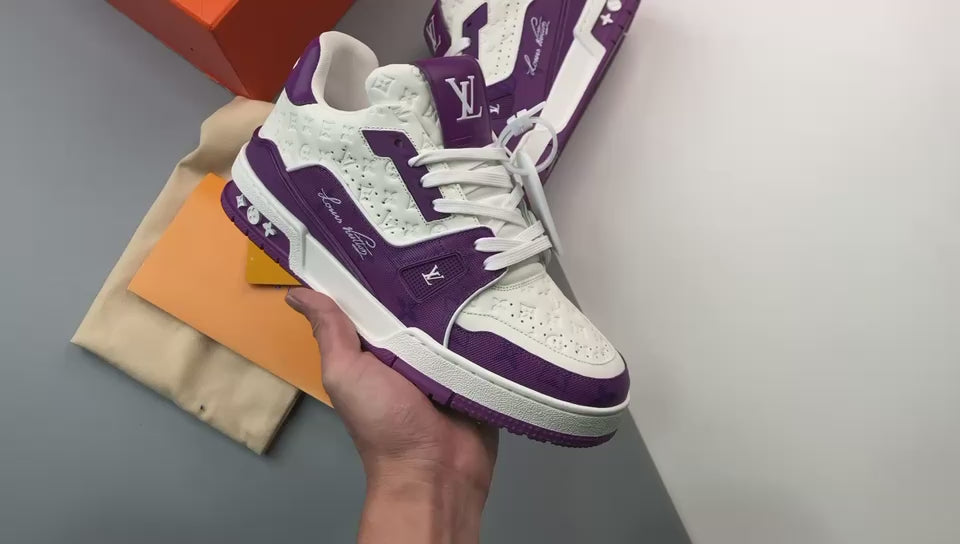 LV Trainers #54 Monogram Denim Purple