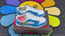 Load and play video in Gallery viewer, AJ1 Low X OW Customs University Blue
