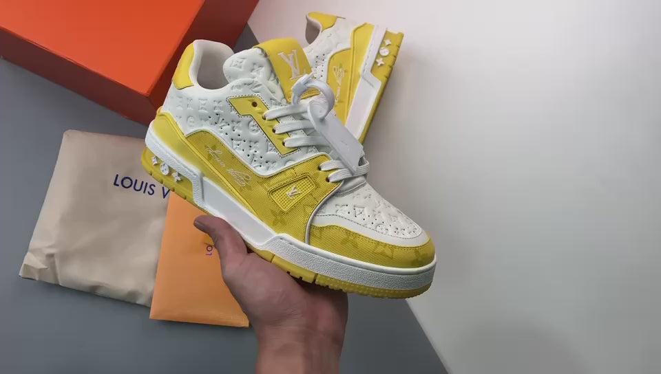 LV Trainers #54 Monogram Denim Yellow
