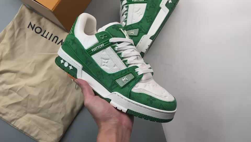 LV Trainers Monogram Denim Green – THE MINTED PROJECT