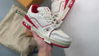 LV Trainers #54 Signature White Red