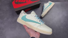Load and play video in Gallery viewer, AJ1 Low Tiffany x Travis Scott Customs
