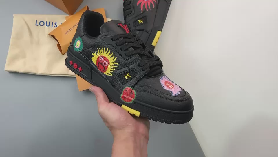 LV Trainers #54 x Yayoi Kusama Black