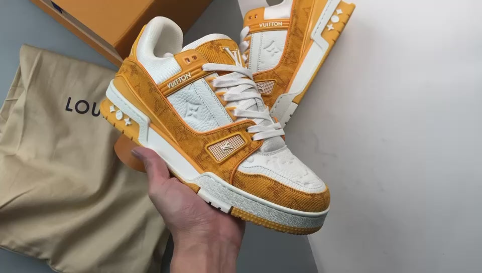LV Trainers Monogram Denim Yellow