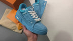 LV Trainers Blue Embossed Monogram