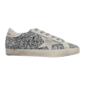 Golden Goose Ball-Star Suede Star Grey Heel Tab Glitter Base