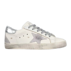 Golden Goose Super-Star Suede Star Silver Heel Tab