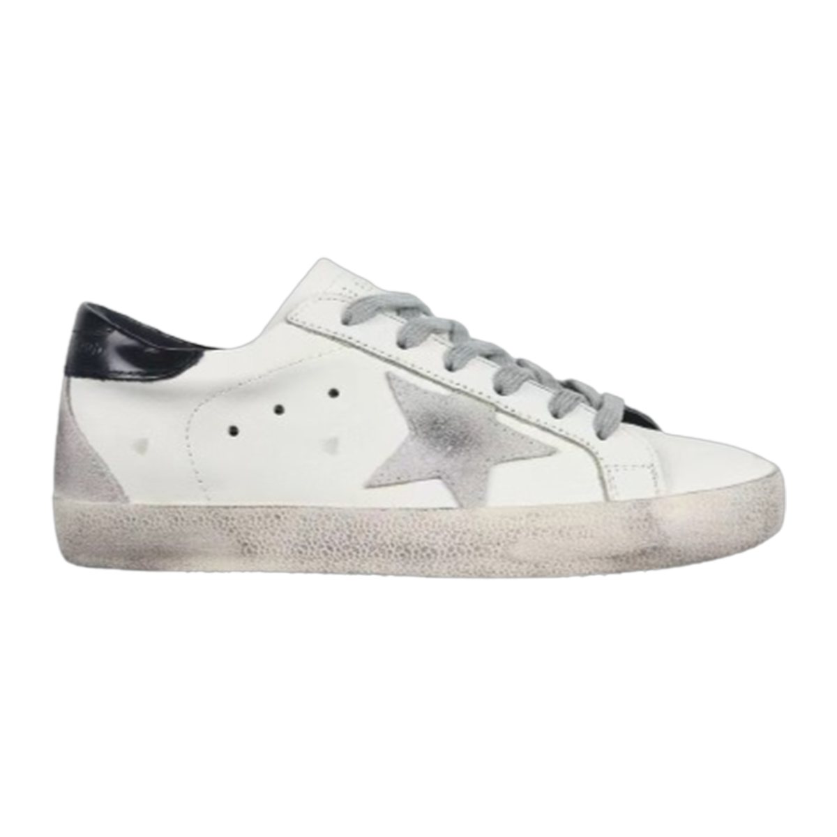 Golden Goose Super-Star Suede Star Black Heel Tab