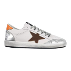 Golden Goose Ball-Star Brown Star Orange Heel Tab