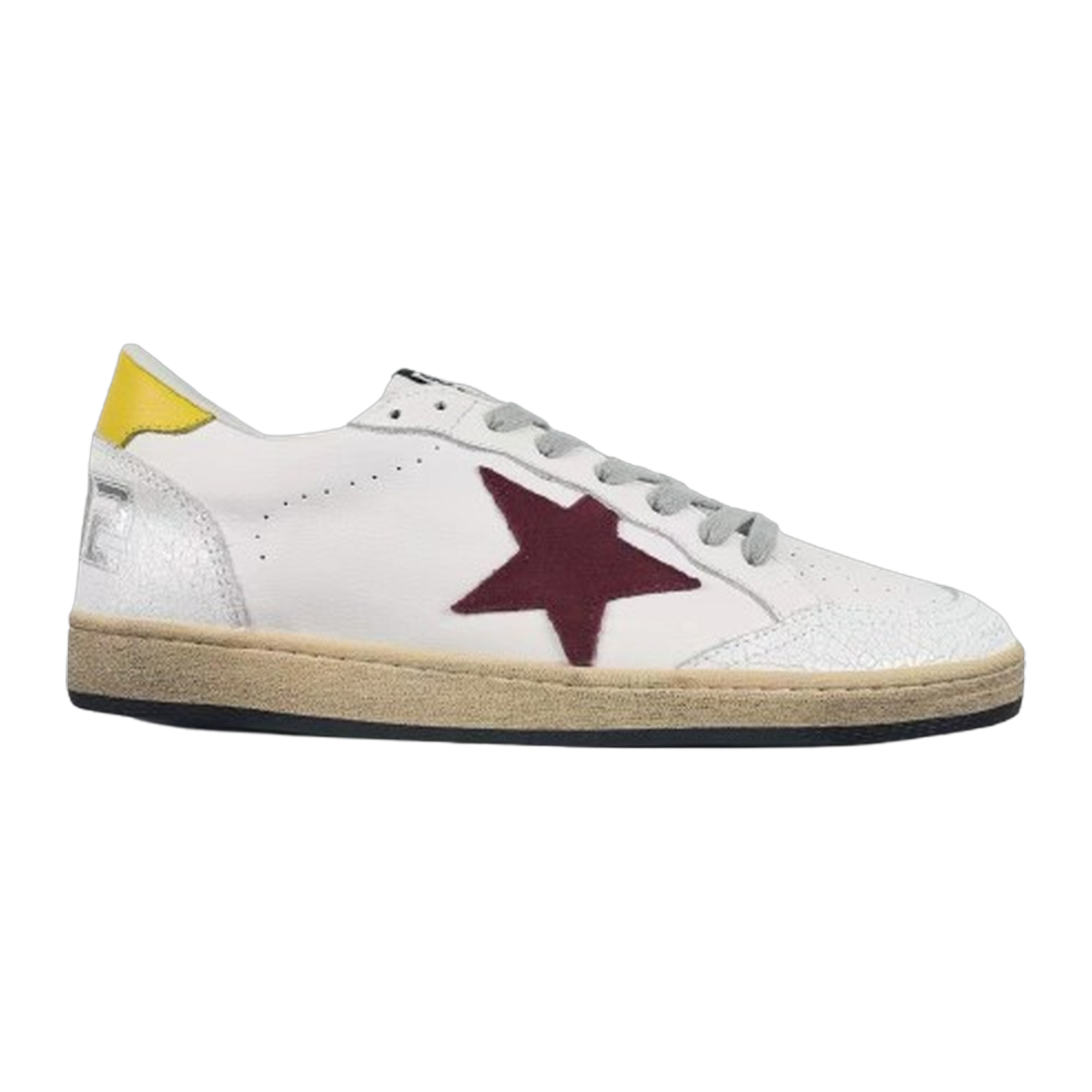 Golden Goose Ball-Star Red Star Yellow Heel Tab