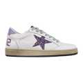 Golden Goose Ball-Star Glitter Star Purple Heel Tab