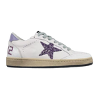 Golden Goose Ball-Star Glitter Star Purple Heel Tab