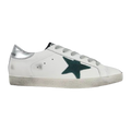 Golden Goose Ball-Star Green Star Silver Heel Tab