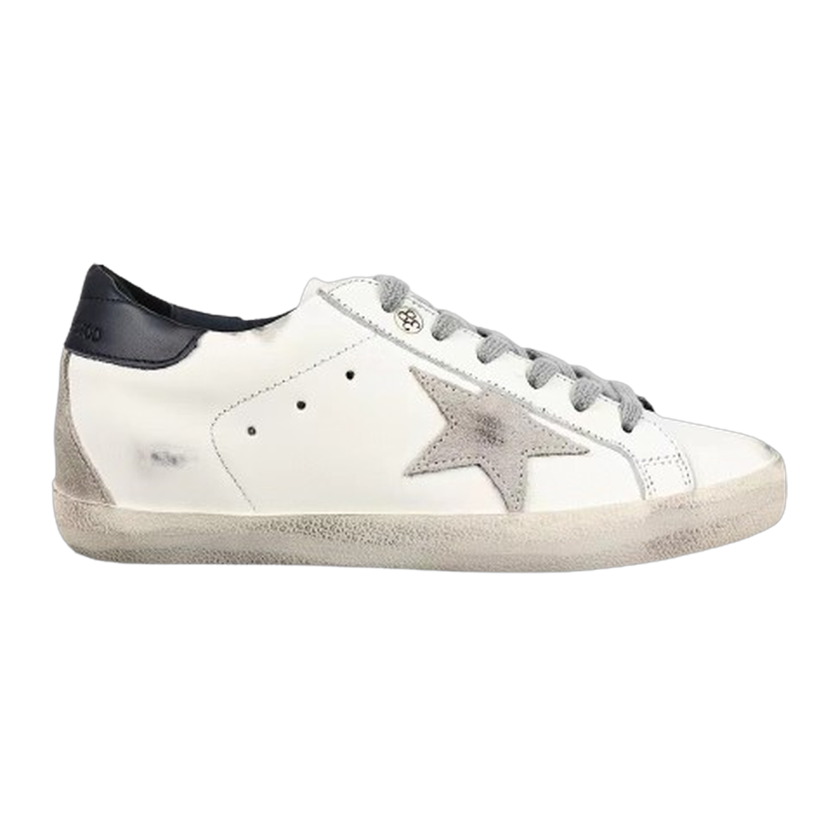 Golden Goose Super-Star Suede Star Black Matte Heel Tab