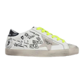 Golden Goose Super-Star Graffiti Suede Silver Star Black Heel Tab