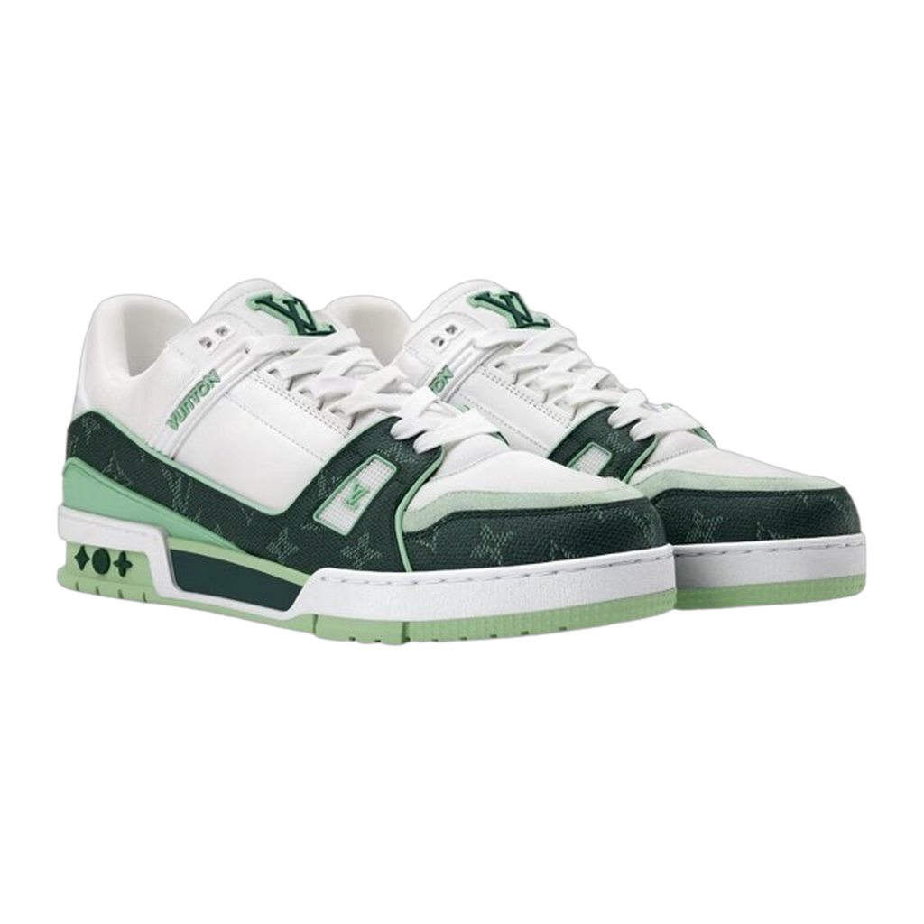LV Trainers Green Monogram