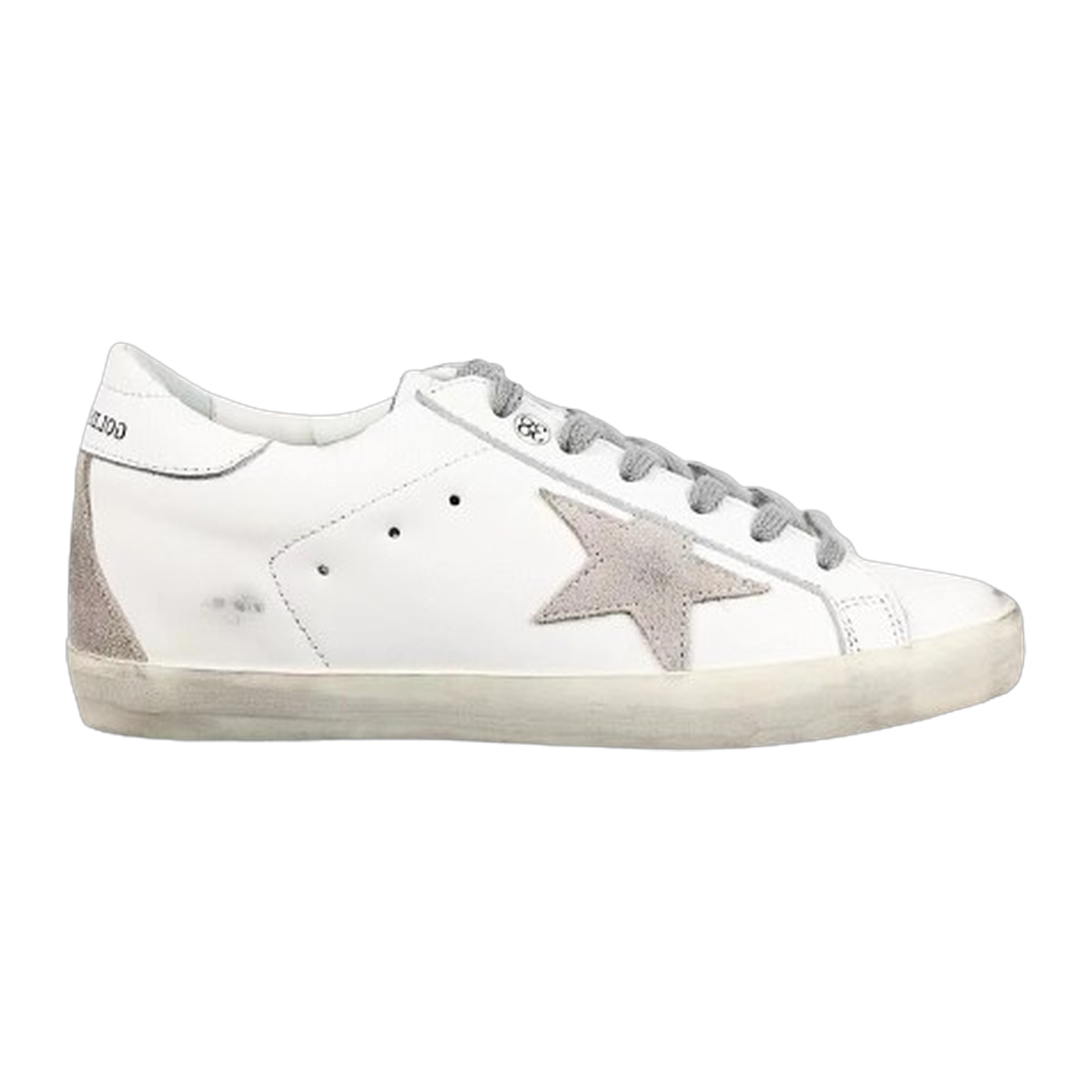 Golden Goose Super-Star Suede Star White Heel Tab